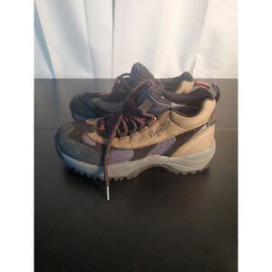Vasque VST Mid Trail Boots Women's SZ‎ 8 Brown Blue Light Hiking Water-Resistant